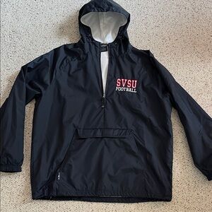 Charles River Apparel Navy Nylon Pullover SVSU Football Jacket